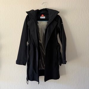 Columbia Women's Zenith Vista Double-Breasted Black Trench Coat